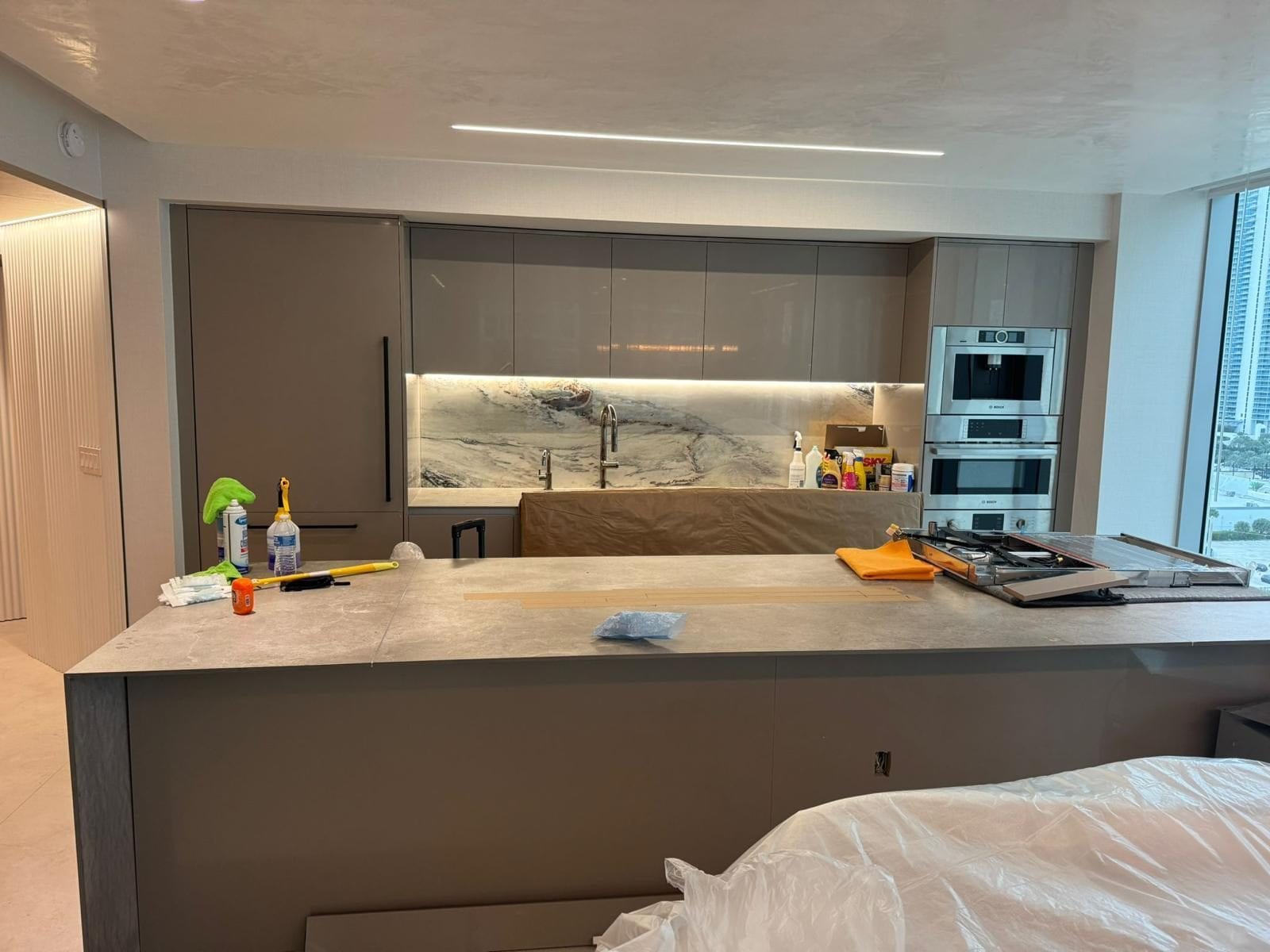 A kitchen remodel in progress