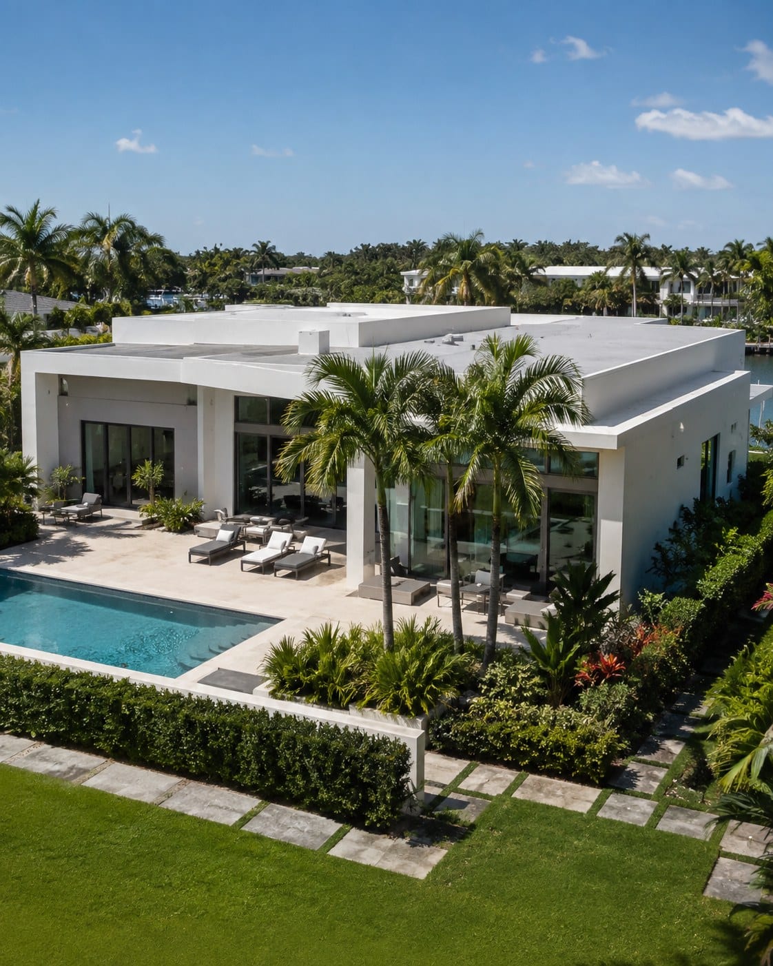 A completed roof replacement in South Florida